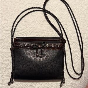 Brigbton Elegant Black and Brown Crossbody Bag